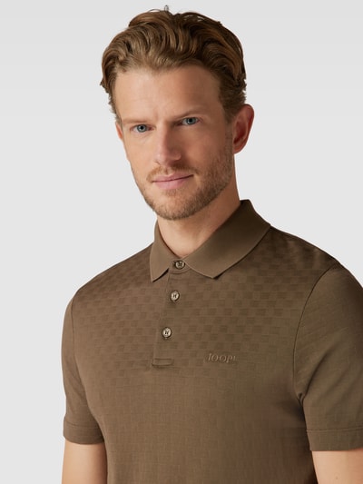 JOOP! Collection Poloshirt mit Strukturmuster Modell 'Pacay' Oliv 3