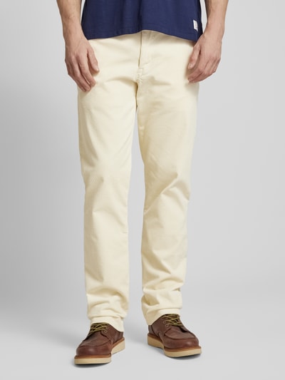 Polo Ralph Lauren Stretch straight fit corduroy broek met riemlussen, model 'BEDFORD' Offwhite - 4