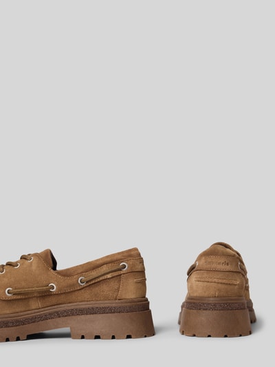 Tamaris Veterschoenen van echt leer  Camel - 2