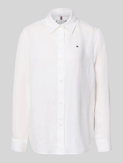 Tommy Hilfiger relaxed fit blouse met lange mouwen van puur linnen Wit - 2
