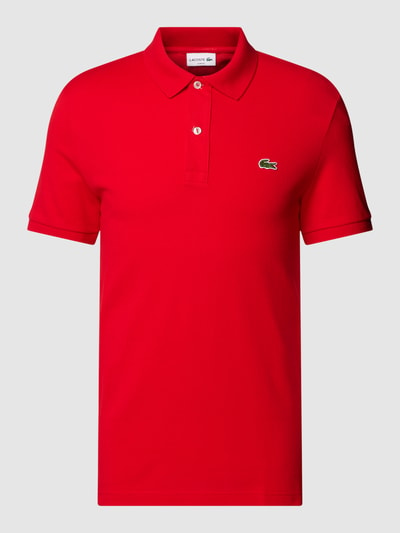 Lacoste Poloshirt met labelstitching Rood - 2