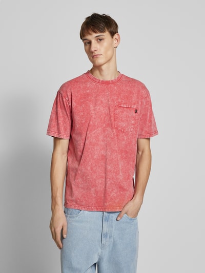 Scotch & Soda T-Shirt mit geripptem Rundhalsausschnitt Rosa 4