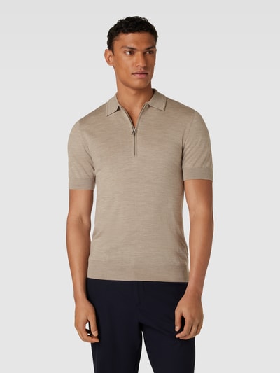 Matinique Poloshirt in melierter Optik Offwhite Melange 4