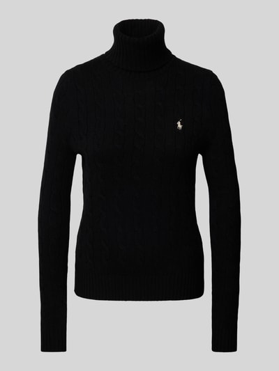 Polo Ralph Lauren Strickpullover mit Label-Stitching Black 1