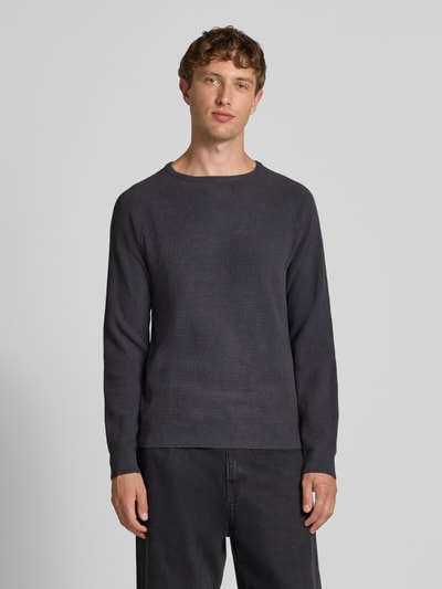 Blend Gebreide pullover met ronde hals, model 'DANTE' Antraciet - 4