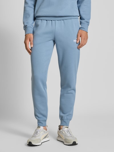 PUMA PERFORMANCE Sweatpants met labelstitching en elastische band Lichtblauw - 4