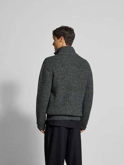 Officine Générale Strickjacke mit Reißverschluss Dunkelgrau 5