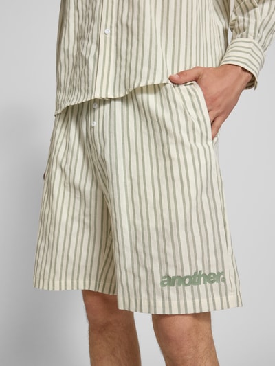 ANOTHER COTTON LAB Szorty o kroju oversized z naszywką z logo Jasnozielony 3