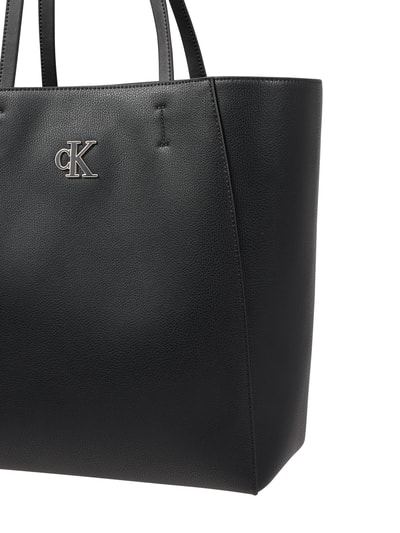 Calvin Klein Jeans Torba shopper z materiału skóropodobnego   Czarny 3