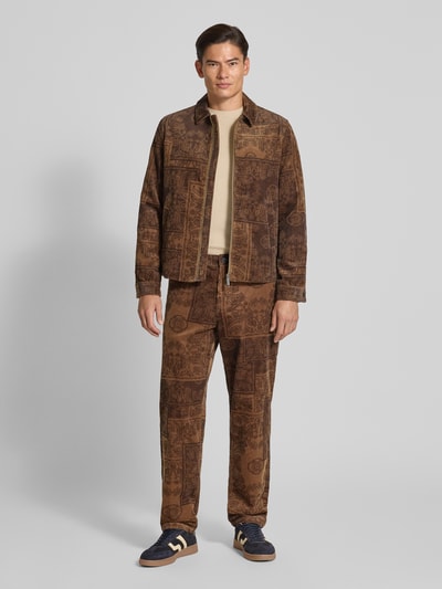 Les Deux Cordjacke mit Zweiwege-Reißverschluss Modell 'Marchall' Dunkelbraun 1