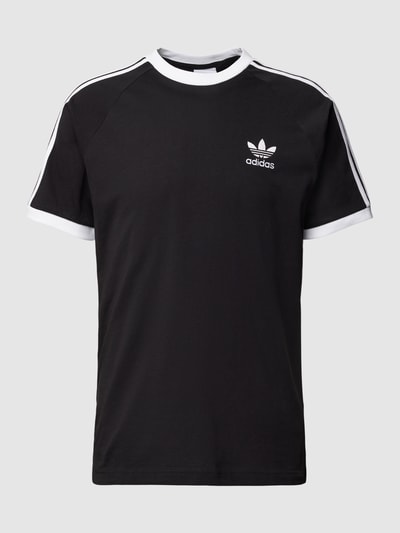 adidas Originals T-shirt z lampasami Czarny 2