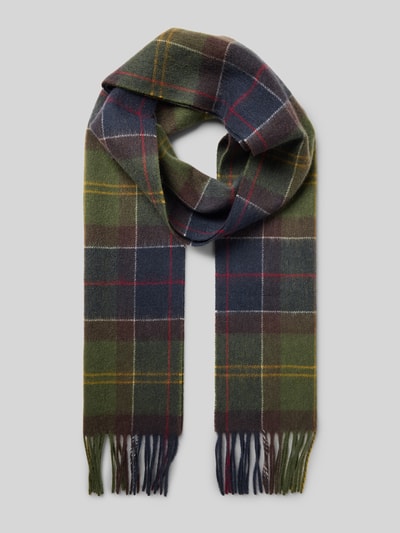 Barbour Schal aus Woll-Kaschmir-Mix Oliv 1