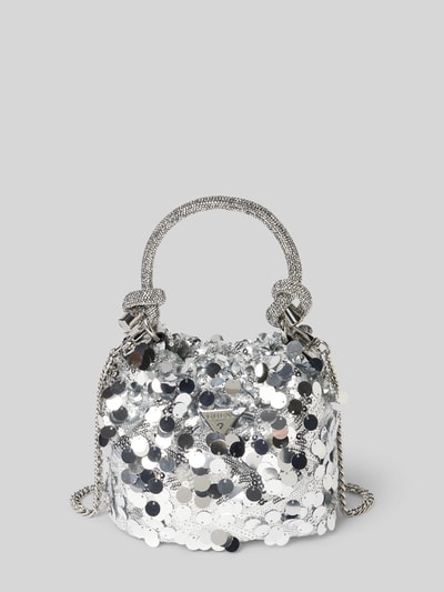 Guess Handtasche mit Paillettenbesatz Modell 'HOLIDAY SHINE' Silber 1