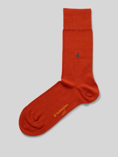 Burlington Socken aus Bio-Baumwoll-Mix mit Logo-Applikation Modell 'Lord' Dunkelorange 1