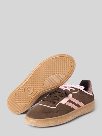 Tamaris Lage sneakers van suède in streetstyle Cognac - 4