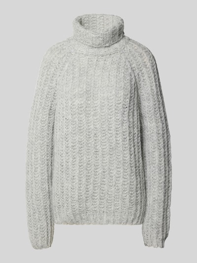 Smith and Soul Sweter z golfem o kroju relaxed fit z domieszką wełny z alpaki Jasnoszary 2