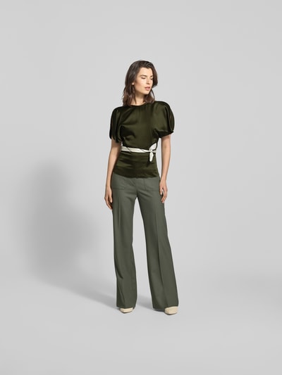 Victoria Beckham Blusenshirt mit Rundhalsausschnitt Oliv 1