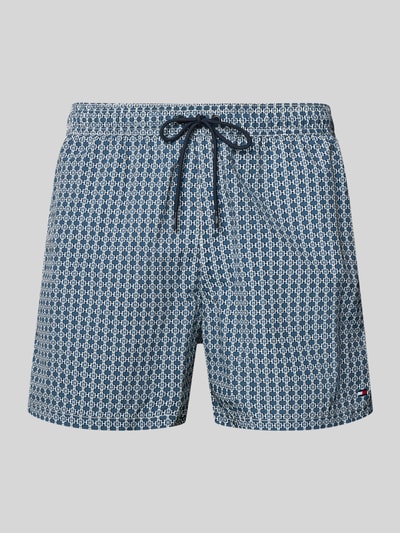 Tommy Hilfiger Badehose mit Allover-Muster Dunkelblau 2
