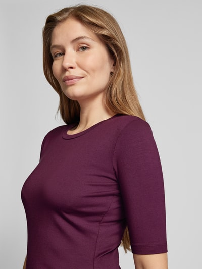 HUGO T-shirt met ronde hals, model 'Darnelia' Aubergine - 3