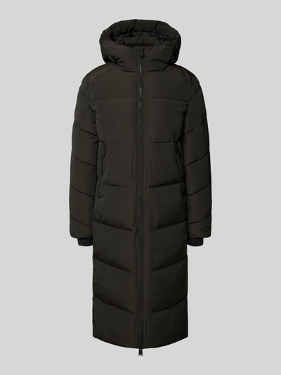 WITHBLACK Płaszcz pikowany z kapturem Ciemnozielony 2