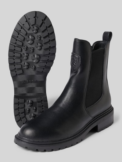 Blauer USA Stiefeletten mit elastischen Einsätzen Modell 'ELLIS' Black 4