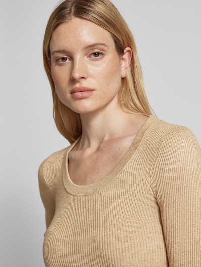 Vero Moda Strickpullover mit Rundhalsausschnitt Sand 3