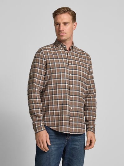 MAERZ Muenchen Freizeithemd mit Knopfleiste Sand 4