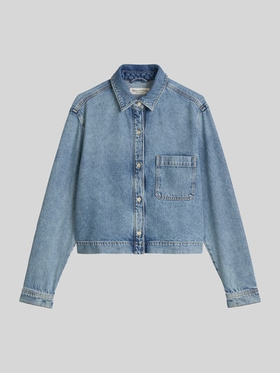 Marc O'Polo Relaxed Fit Jeansbluse mit Leinen-Anteil Ocean Melange 2