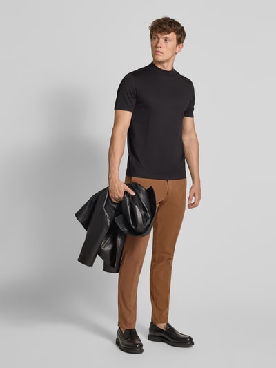 BOSS Slim Fit Hose aus elastischem Baumwoll-Mix Modell 'KAITON1' Cognac 1