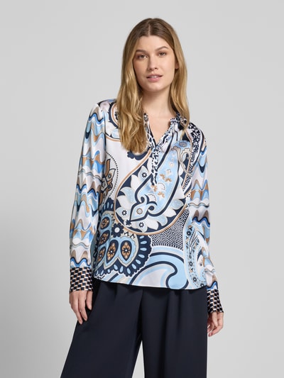 Herzensangelegenheit Regular fit blouse met tuniekkraag Blauw - 4