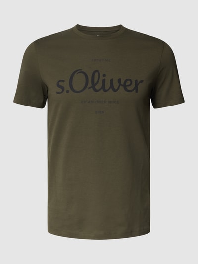 s.Oliver RED LABEL T-Shirt mit Label-Print Oliv 2