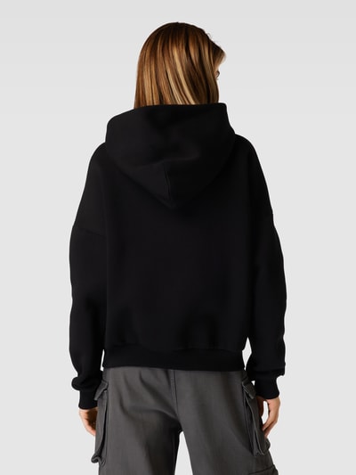 Review Basic oversized hoodie Zwart - 5