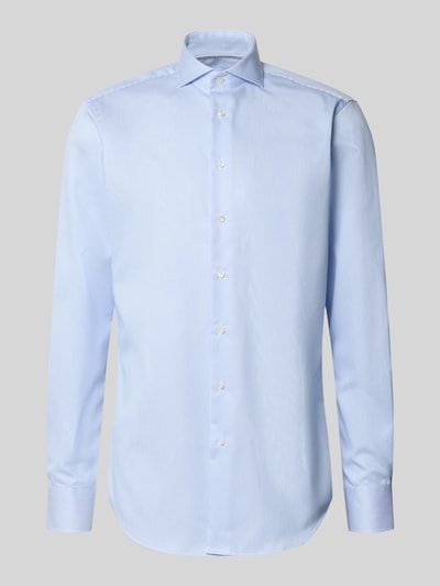 Christian Berg Men Extralanges Regular Fit Business-Hemd mit Haifischkragen Bleu 1