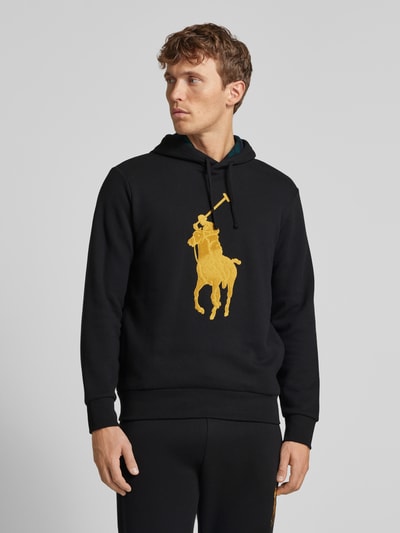 Polo Ralph Lauren Bluza z kapturem i naszywką z logo Czarny 4