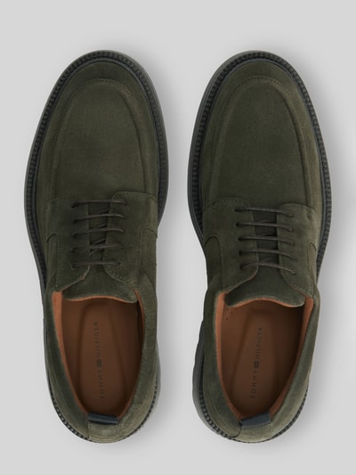 Tommy Hilfiger Schnürschuhe aus echtem Leder mit Logo-Prägung Oliv 4