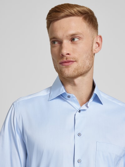 Eterna Comfort Fit Business-Hemd mit 1/2-Arm Bleu 3