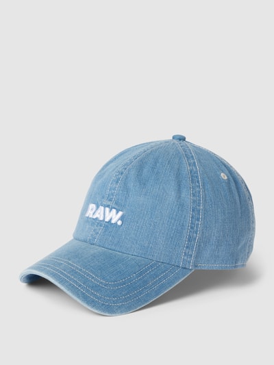 G-Star Raw Basecap mit Label-Stitching Modell 'Avernus' Jeansblau 1