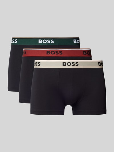 BOSS Trunks mit elastischem Label-Bund im 3er-Pack Black 1