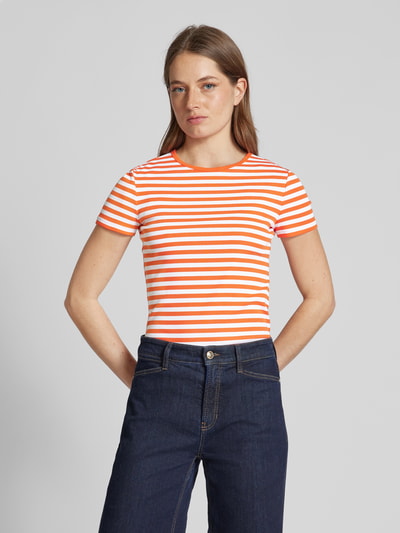 Lauren Ralph Lauren T-Shirt mit Label-Stitching Modell 'ALLI' Orange 4