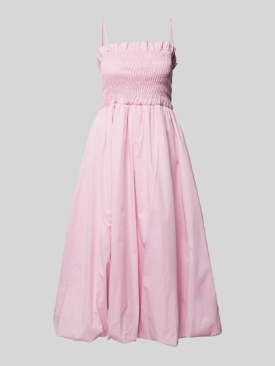 Amy Lynn Knielanges Cocktailkleid mit Smok-Details Modell 'Polly' Rose 2
