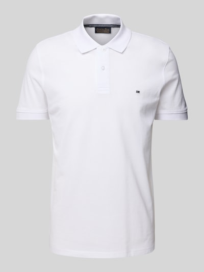 Christian Berg Men Poloshirt mit Logo-Stitching Weiss 2