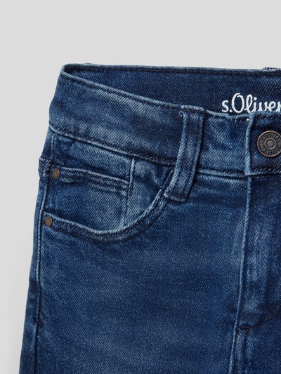 S.Oliver Junior 2143060 Bermuda En Jean Avec Ceinture à Nouer, Bleu