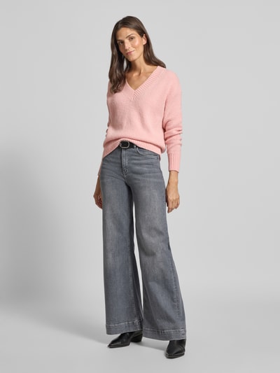 Weekend Max Mara Comfort Fit Strickpullover aus Woll-Mix Modell 'VISITA' Hellrosa 1