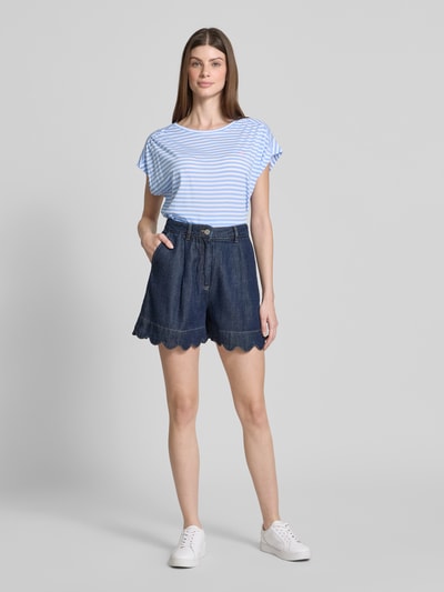 Smith and Soul T-shirt z haftem i okrągłym dekoltem Jasnoniebieski 1