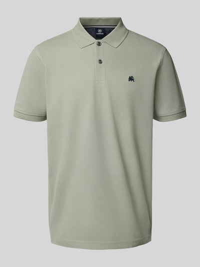 Lerros Poloshirt met labelstitching Lindegroen - 2