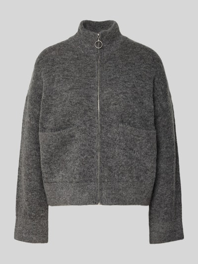 Selected Femme Loose Fit Cardigan aus Woll-Mix Modell 'SIA' Dunkelgrau 2