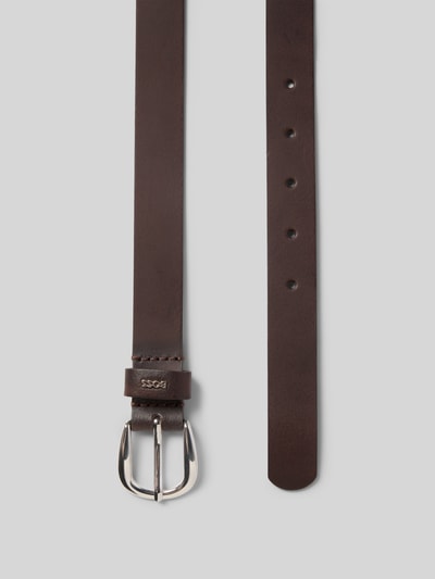 BOSS Pasek z naturalnej skóry bydlęcej Ciemnobrązowy 3