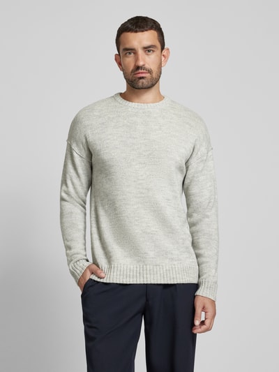 Drykorn Gebreide pullover met extra brede schouders, model 'Malio' Middengrijs - 4