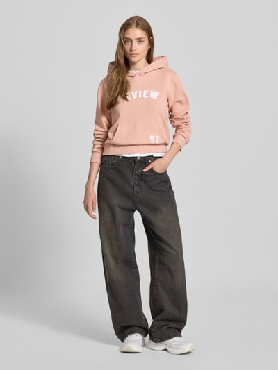 Review Hoodie mit Kapuze Altrosa 1