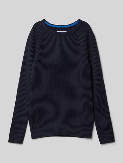 Jack & Jones Strickpullover mit Rundhalsausschnitt Modell 'PANNEL' Marine 1